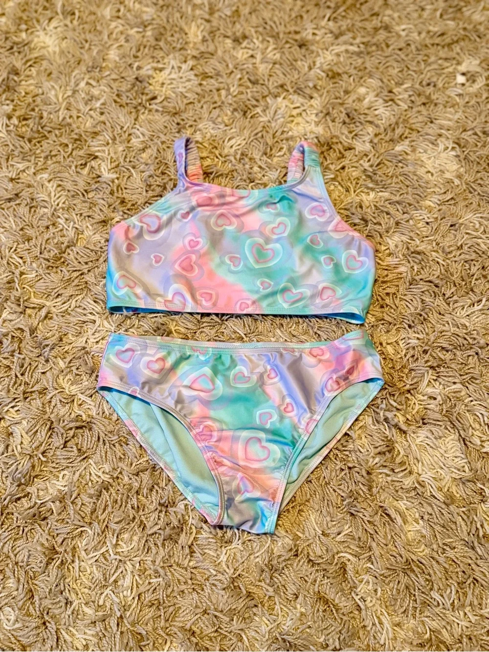 4 Swimsuit Art Class Cat & Jack Wonder Nation 2/3 Piece Swim Set Size XL 14 16